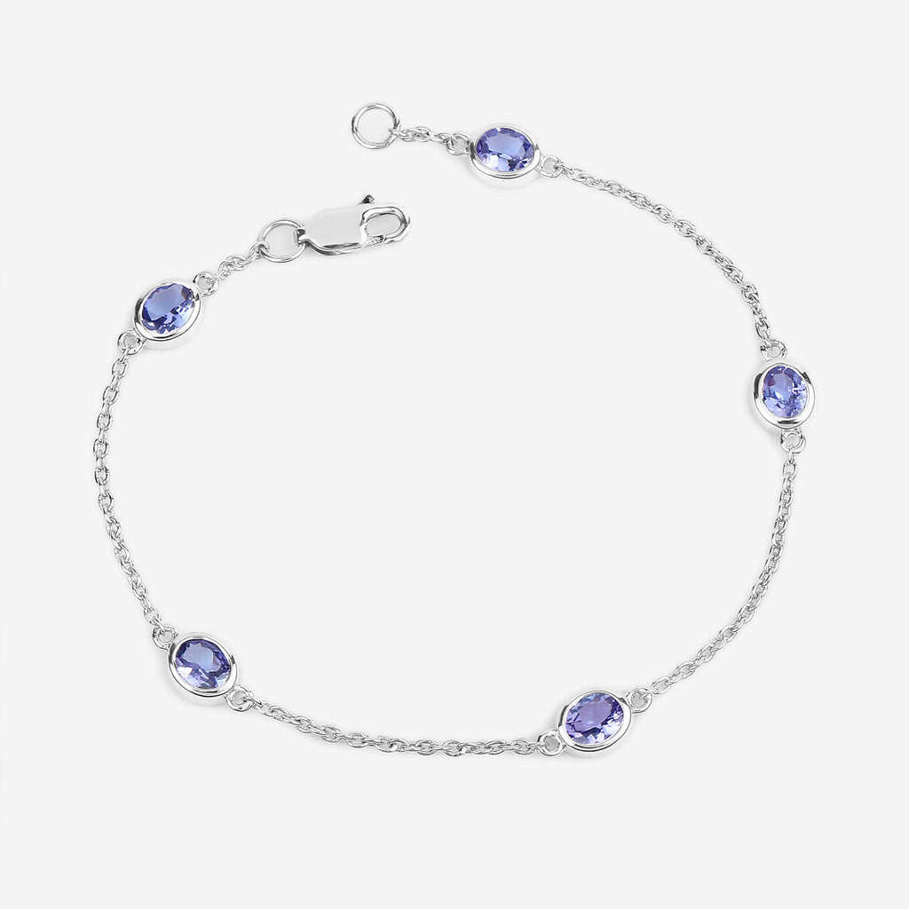 Tanzanite Bracelet 1.64 Carats Sterling Silver