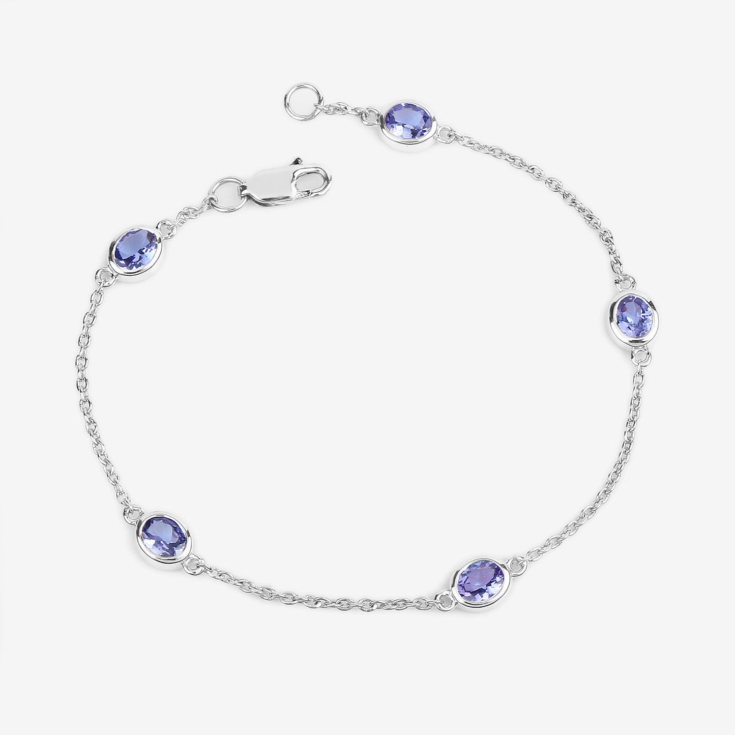 Tanzanite Bracelet 1.64 Carats Sterling Silver