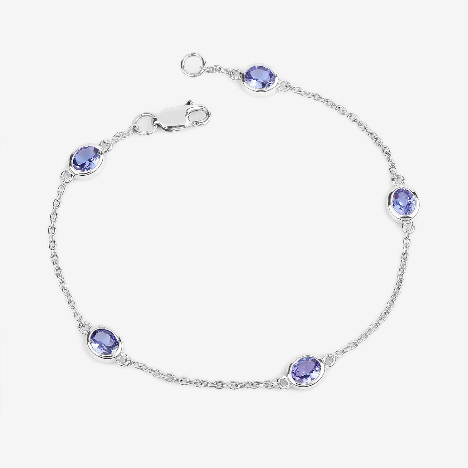 Tanzanite Bracelet 1.64 Carats Sterling Silver