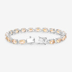 Citrine Tennis Bracelet 14.3 Carats Sterling Silver