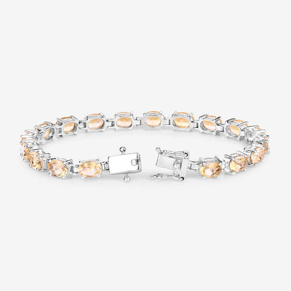 Citrine Tennis Bracelet 14.3 Carats Sterling Silver