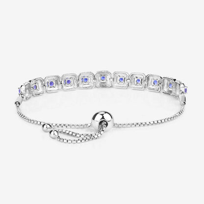 Tanzanite Bracelet 1.08 Carats Sterling Silver