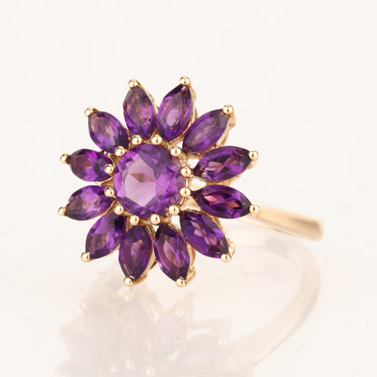 Amethyst Ring 2.53 Carats 9K Yellow Gold