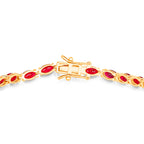 Ruby Bracelet 9.48 Carats 14K Yellow Gold