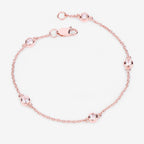Morganite Bracelet 0.44 Carats Gold Plated Silver