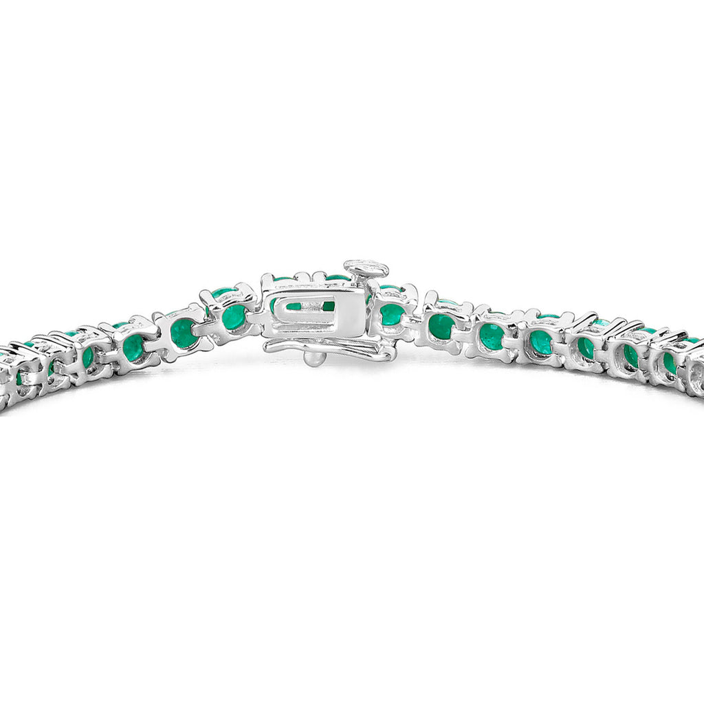 Emerald Bracelet 7.46 Carats Sterling Silver