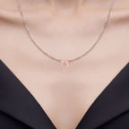 Morganite Flower Pendant 0.96 Carats 10K Rose Gold