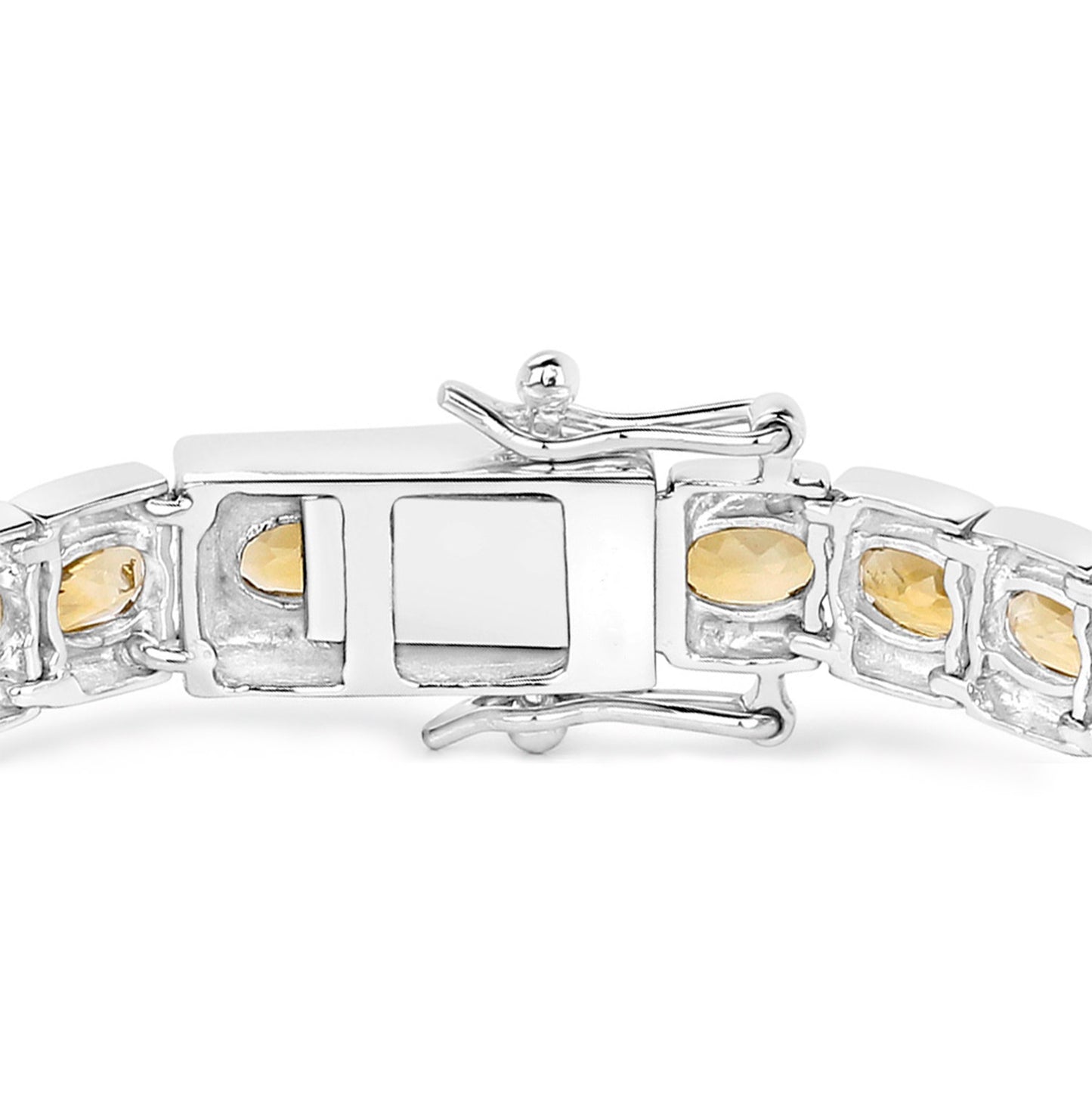 Citrine Tennis Bracelet 12.4 Carats Sterling Silver