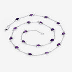 Amethyst Necklace 6.1 Carats Sterling Silver