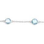 Blue Topaz Bracelet 4.98 Carats Sterling Silver