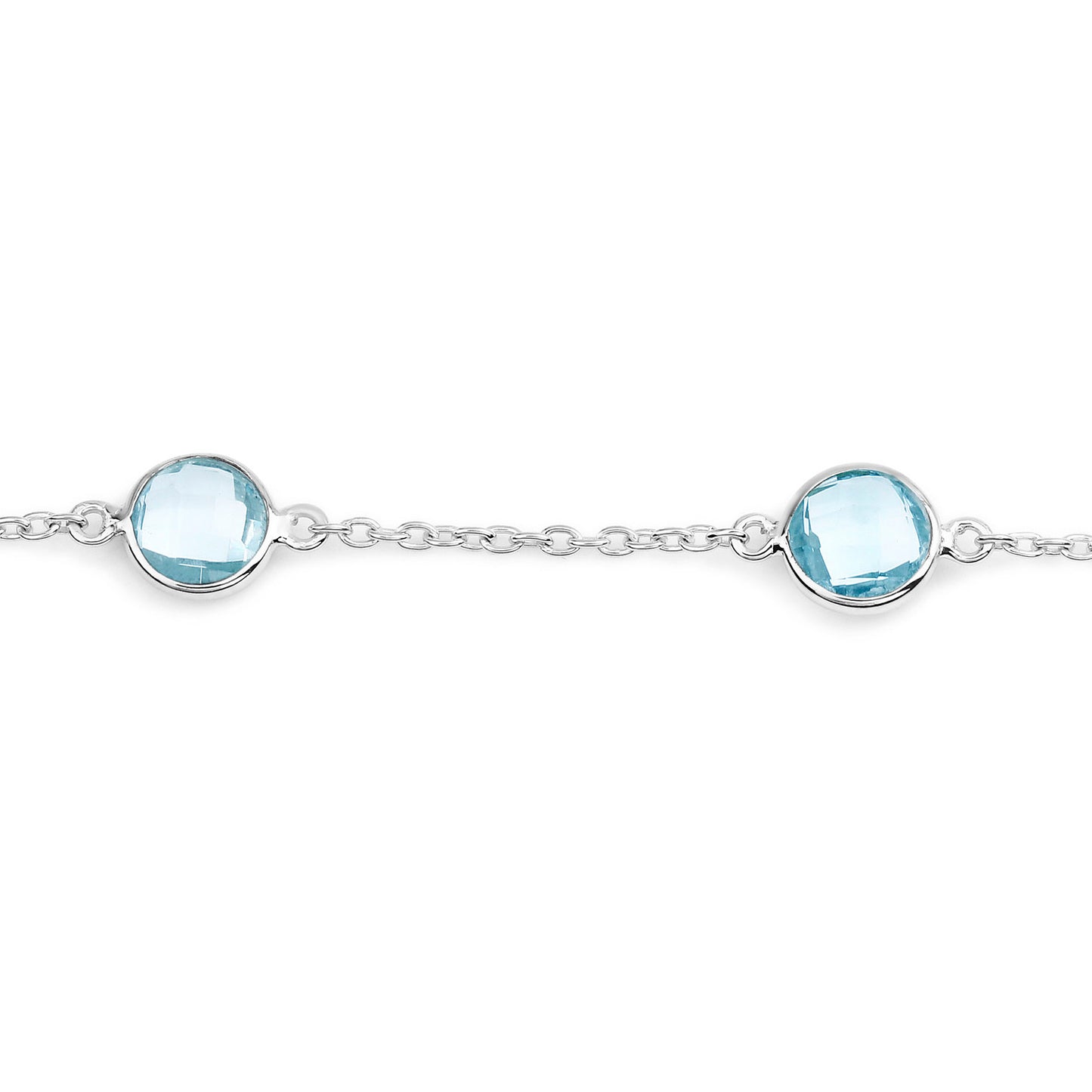 Blue Topaz Bracelet 4.98 Carats Sterling Silver