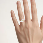 Peridot Ring 0.52 Carats Sterling Silver