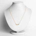 Peridot Heart Necklace 0.26 Carats Gold Plated Silver