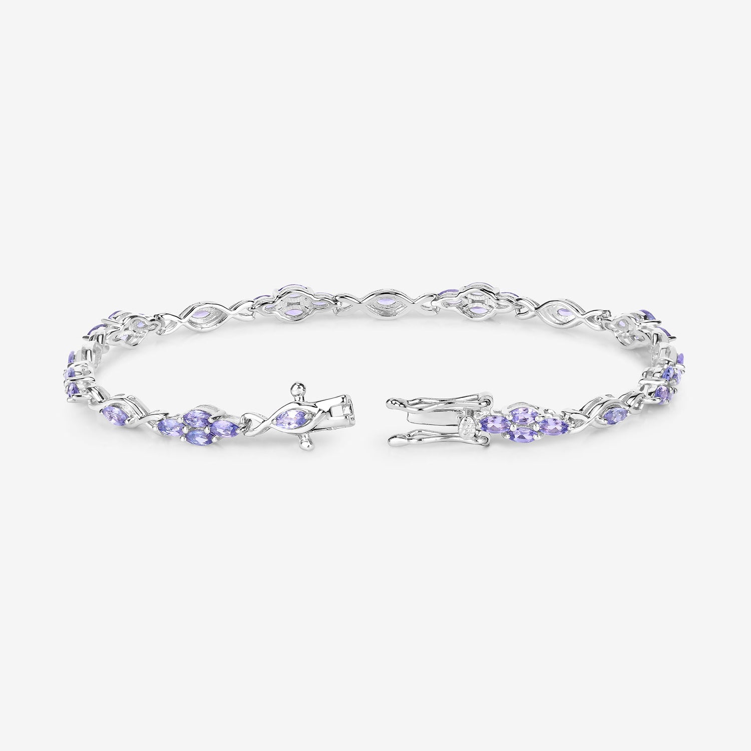 Tanzanite Bracelet 3.18 Carats Sterling Silver