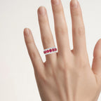 Ruby Ring With Diamonds 3.14 Carats 14K Yellow Gold