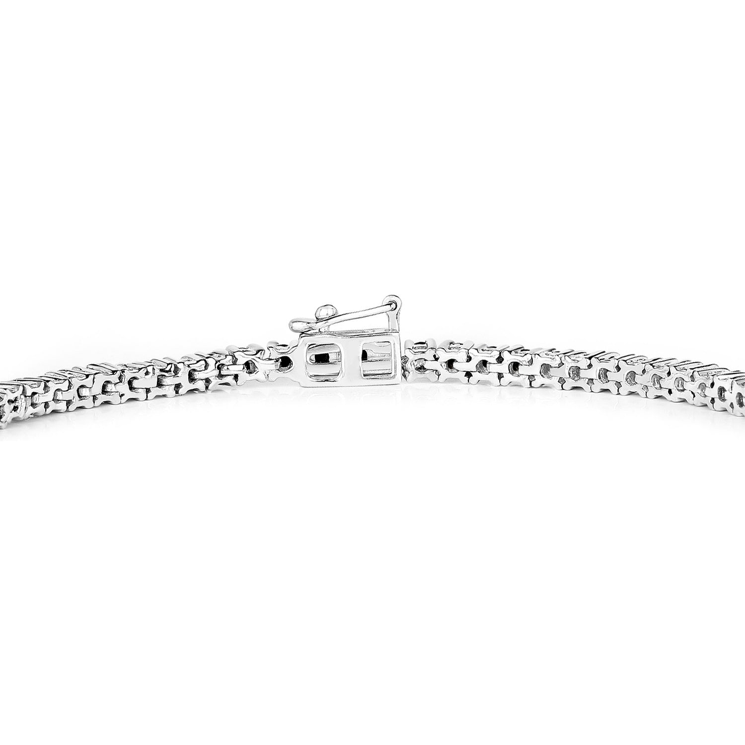 Black Diamond Tennis Bracelet 2.18 Carats Sterling Silver