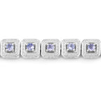 Tanzanite Tennis Bracelet 2.38 Carats Sterling Silver