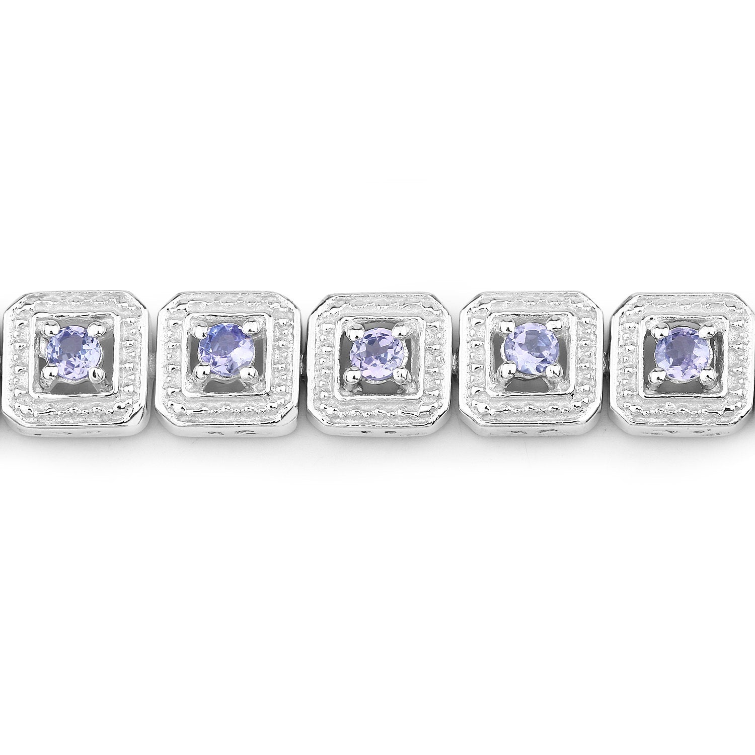 Tanzanite Tennis Bracelet 2.38 Carats Sterling Silver