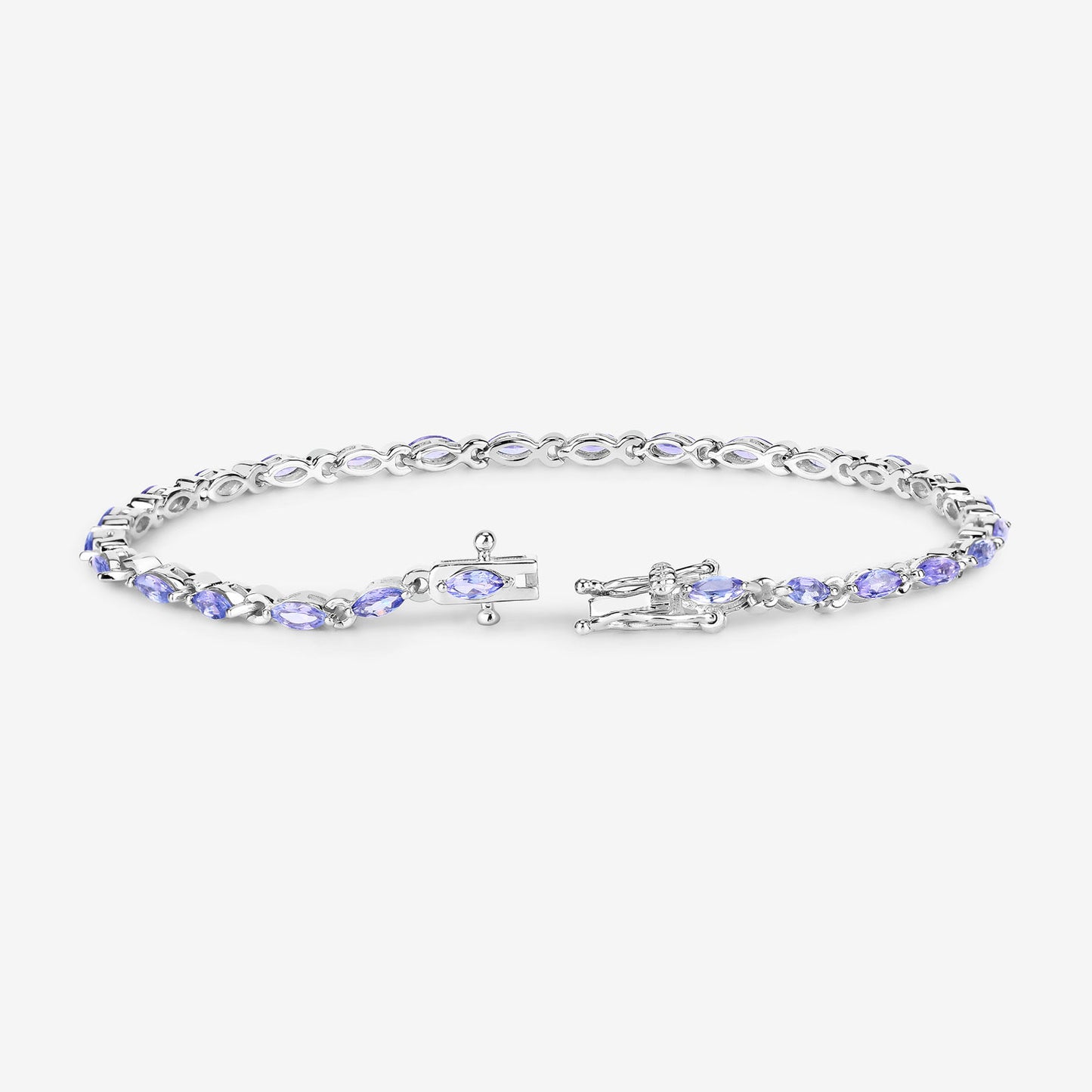 Tanzanite Tennis Bracelet 3.75 Carats Sterling Silver
