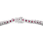Ruby Bracelet 8.78 Carats Sterling Silver