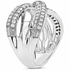 Diamond Ring 0.54 Carats Sterling Silver