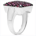 Ruby Ring 2.82 Carats Sterling Silver