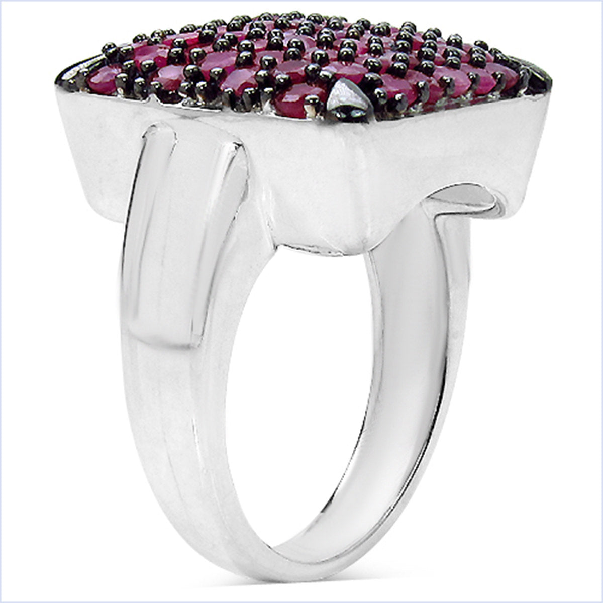 Ruby Ring 2.82 Carats Sterling Silver