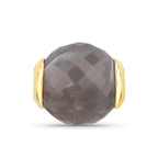 Grey Moonstone Pendant 16.7 Carats Gold Plated Silver