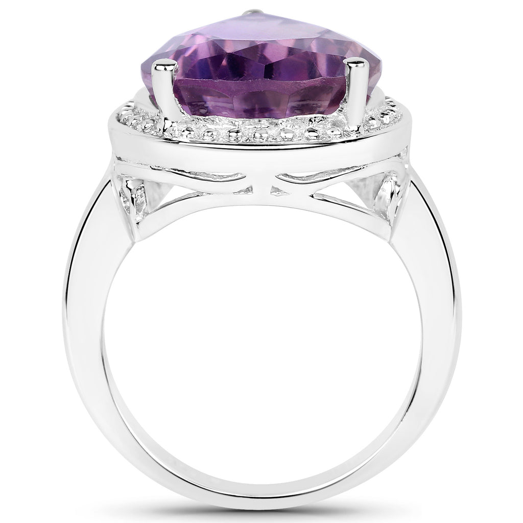 Amethyst Ring 8.98 Carats Sterling Silver