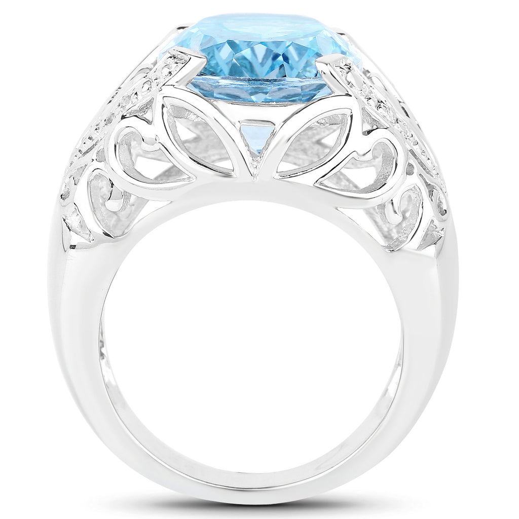 Multicolor Topaz Ring 11.2 Carats Sterling Silver