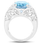 Multicolor Topaz Ring 11.2 Carats Sterling Silver