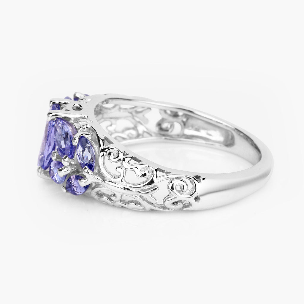 Tanzanite Ring 1.58 Carats Sterling Silver