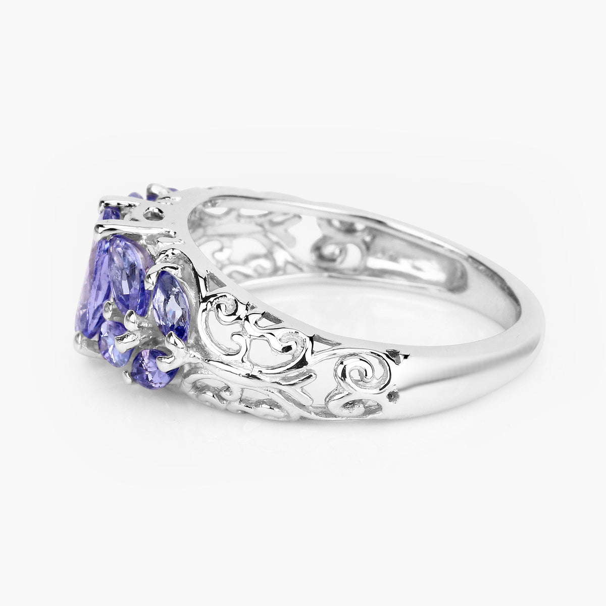 Tanzanite Ring 1.58 Carats Sterling Silver