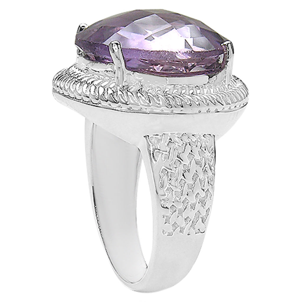 Amethyst Ring 10.2 Carats Sterling Silver