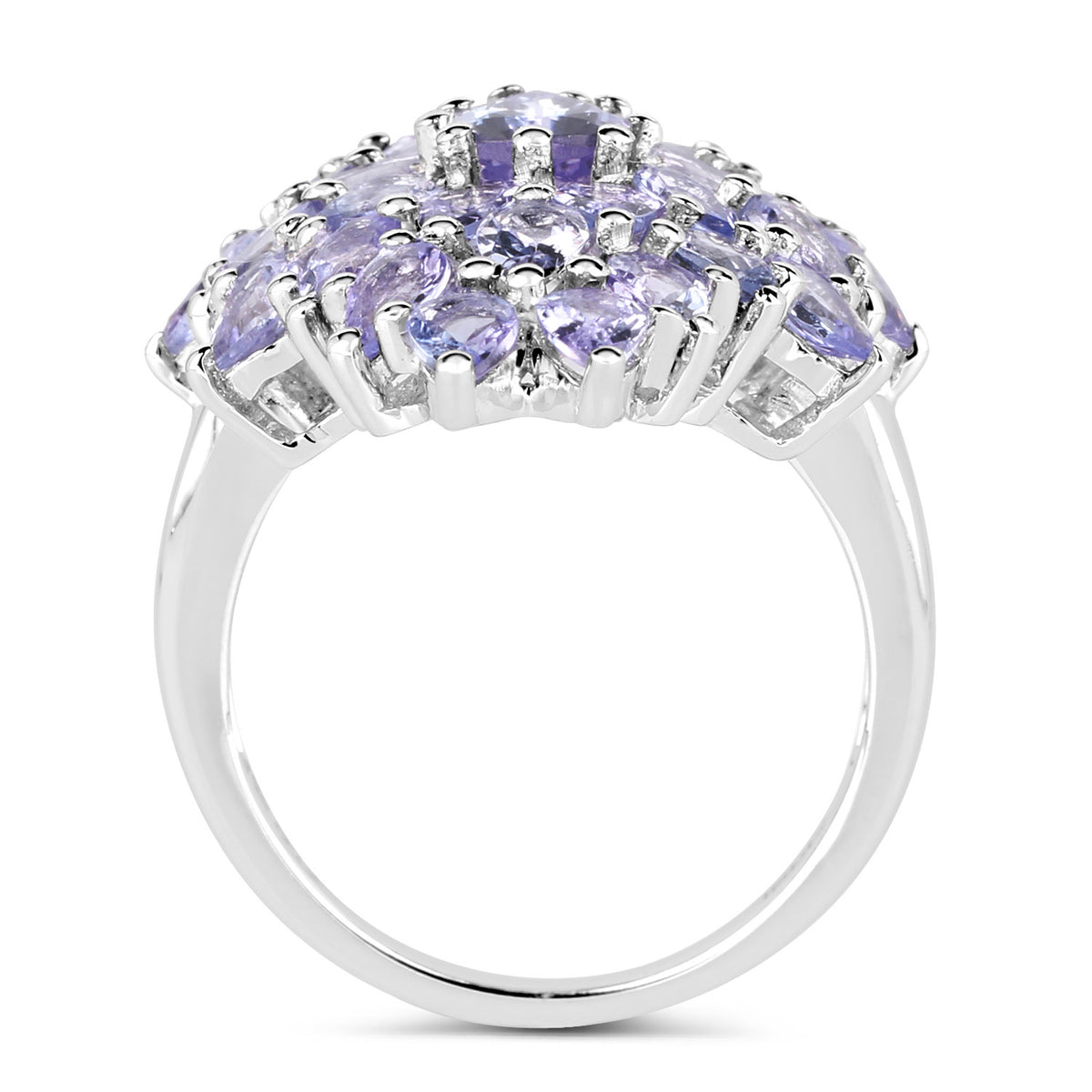 Tanzanite Ring 5.24 Carats Sterling Silver