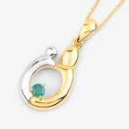 Emerald Mom Pendant 0.16 Carats Gold Plated Silver