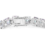 Rainbow Quartz Tennis Bracelet 48.9 Carats Sterling Silver