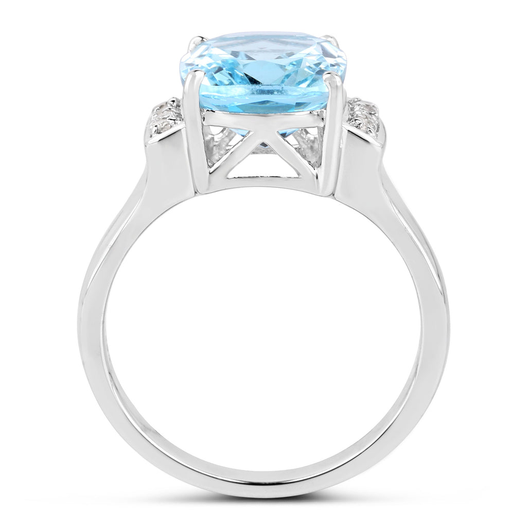 Multicolor Topaz Ring 4.24 Carats Sterling Silver