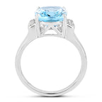 Multicolor Topaz Ring 4.24 Carats Sterling Silver