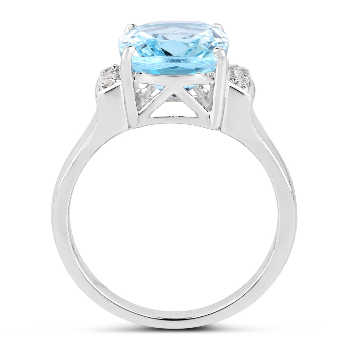 Multicolor Topaz Ring 4.24 Carats Sterling Silver