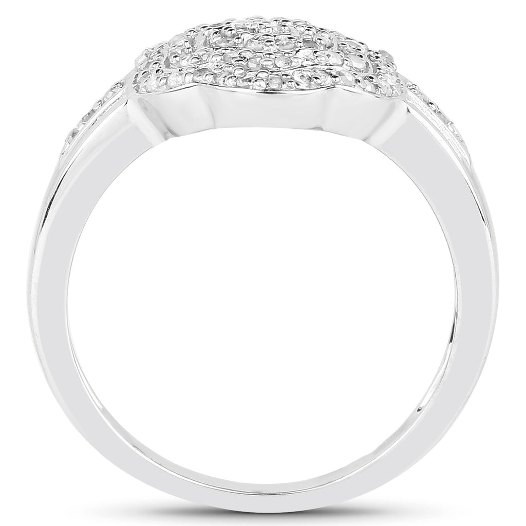 Diamond Ring 0.28 Carats Sterling Silver