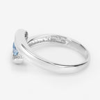 Blue Topaz Ring 0.7 Carats Sterling Silver
