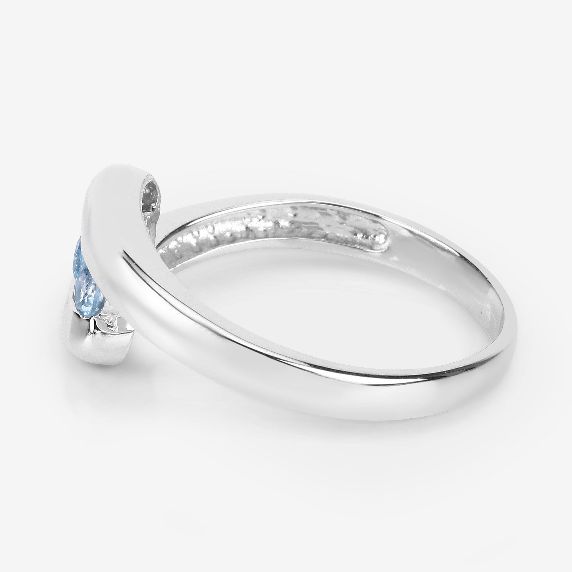 Blue Topaz Ring 0.7 Carats Sterling Silver