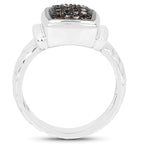 Champagne Diamond Ring 0.2 Carats Sterling Silver