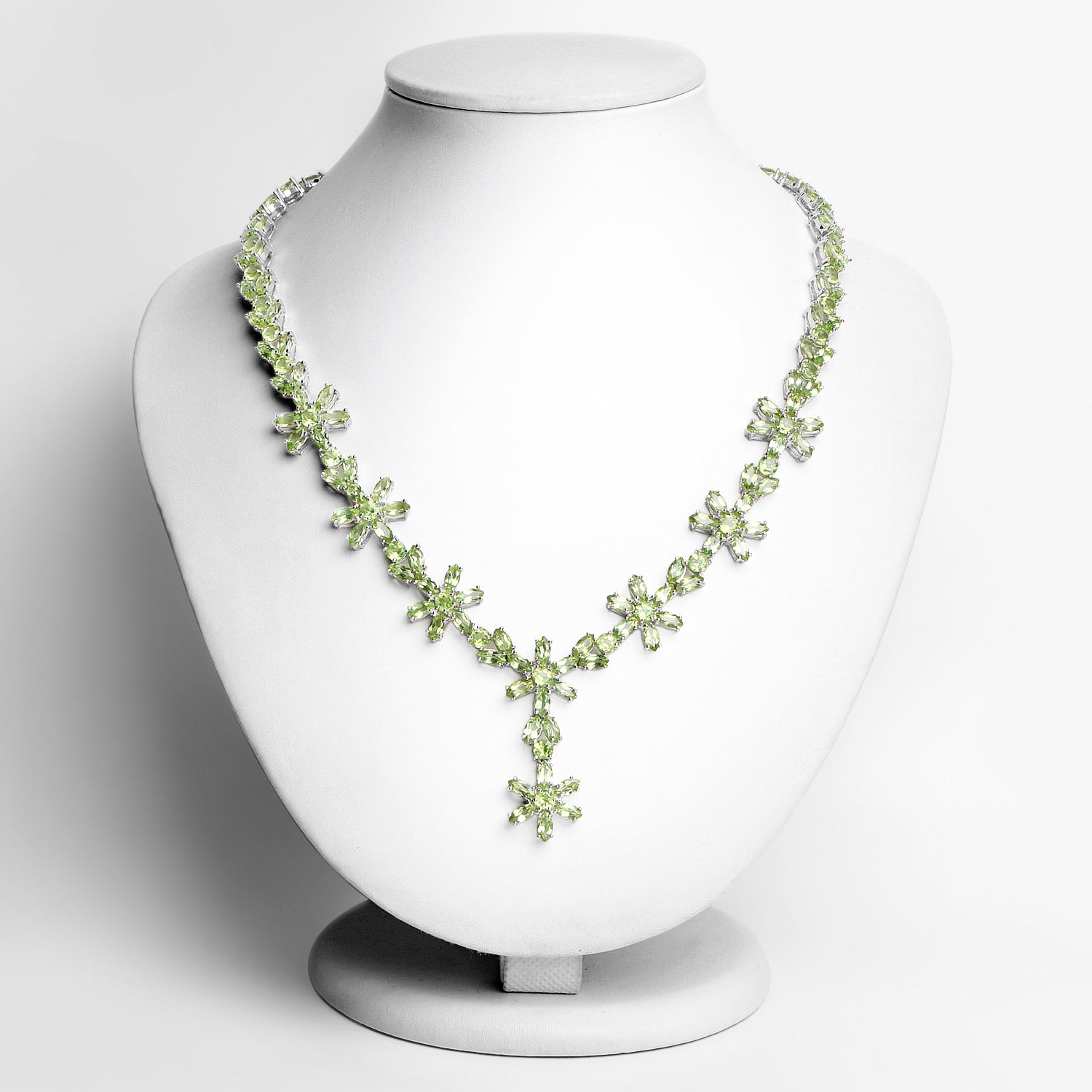 Peridot Necklace 43 Carats Sterling Silver
