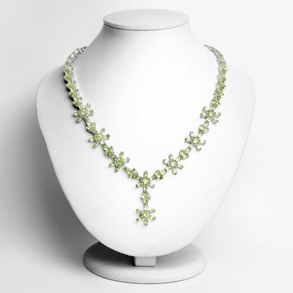 Peridot Necklace 43 Carats Sterling Silver