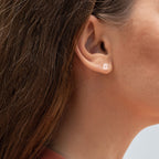 Morganite Stud Earrings 0.78 Carats Gold Plated Silver