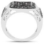 Champagne Diamond Ring 0.46 Carats Sterling Silver