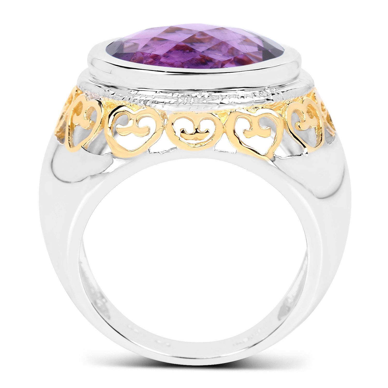 Amethyst Ring 6.9 Carats Sterling Silver