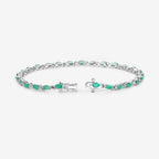 Zambian Emerald Bracelet 3.22 Carats Sterling Silver